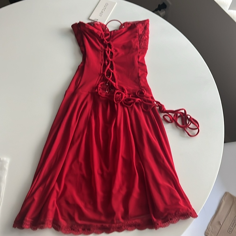 Red Mini Dress - Picture 6 of 8